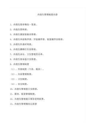 内宿生管理制度