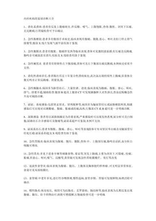 内科疾病的鉴别诊断大全