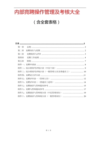 内聘操作流程及考核大全