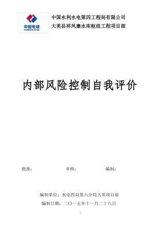 内部风险控制自我评价