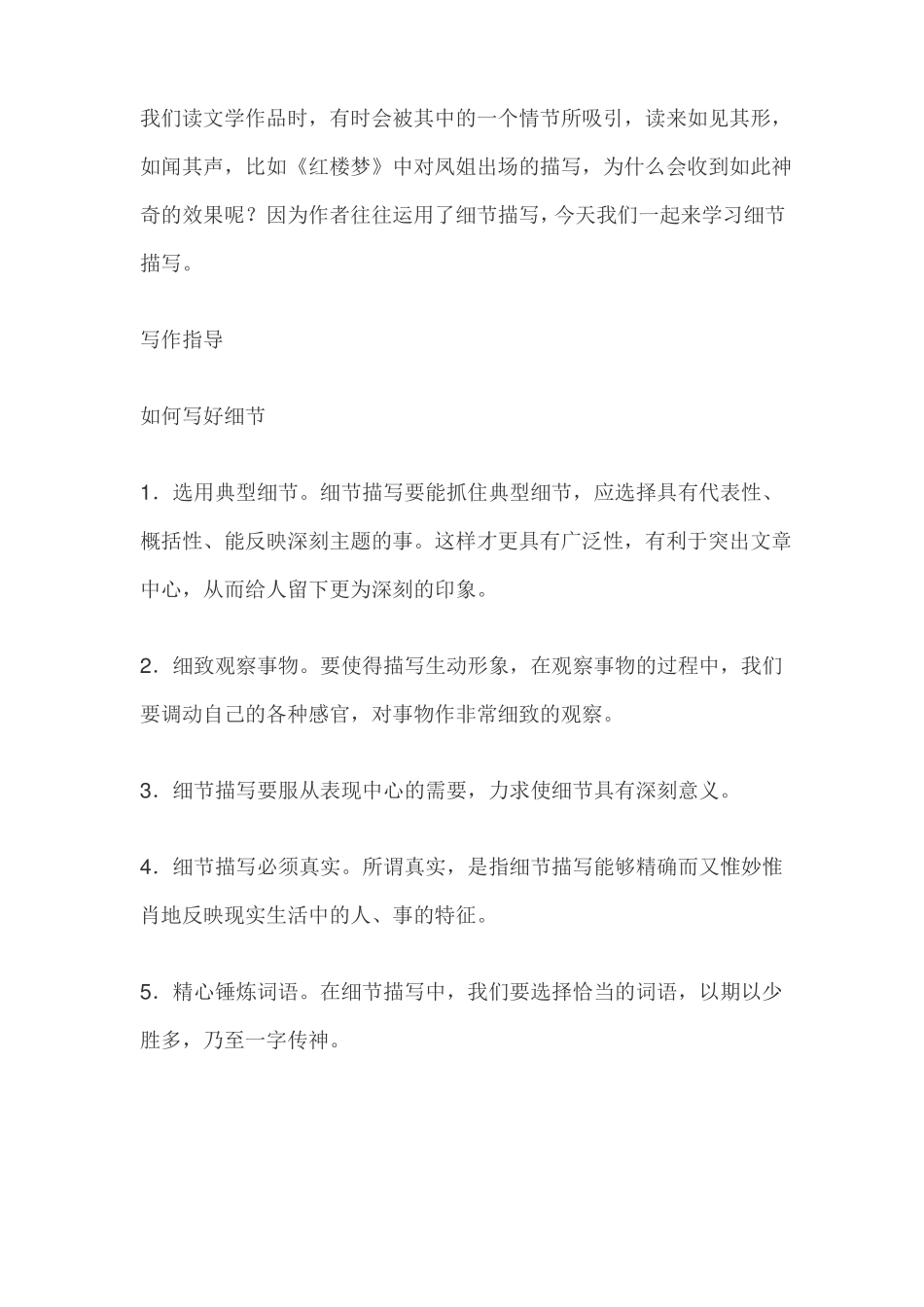 写作抓住细节教案_第2页
