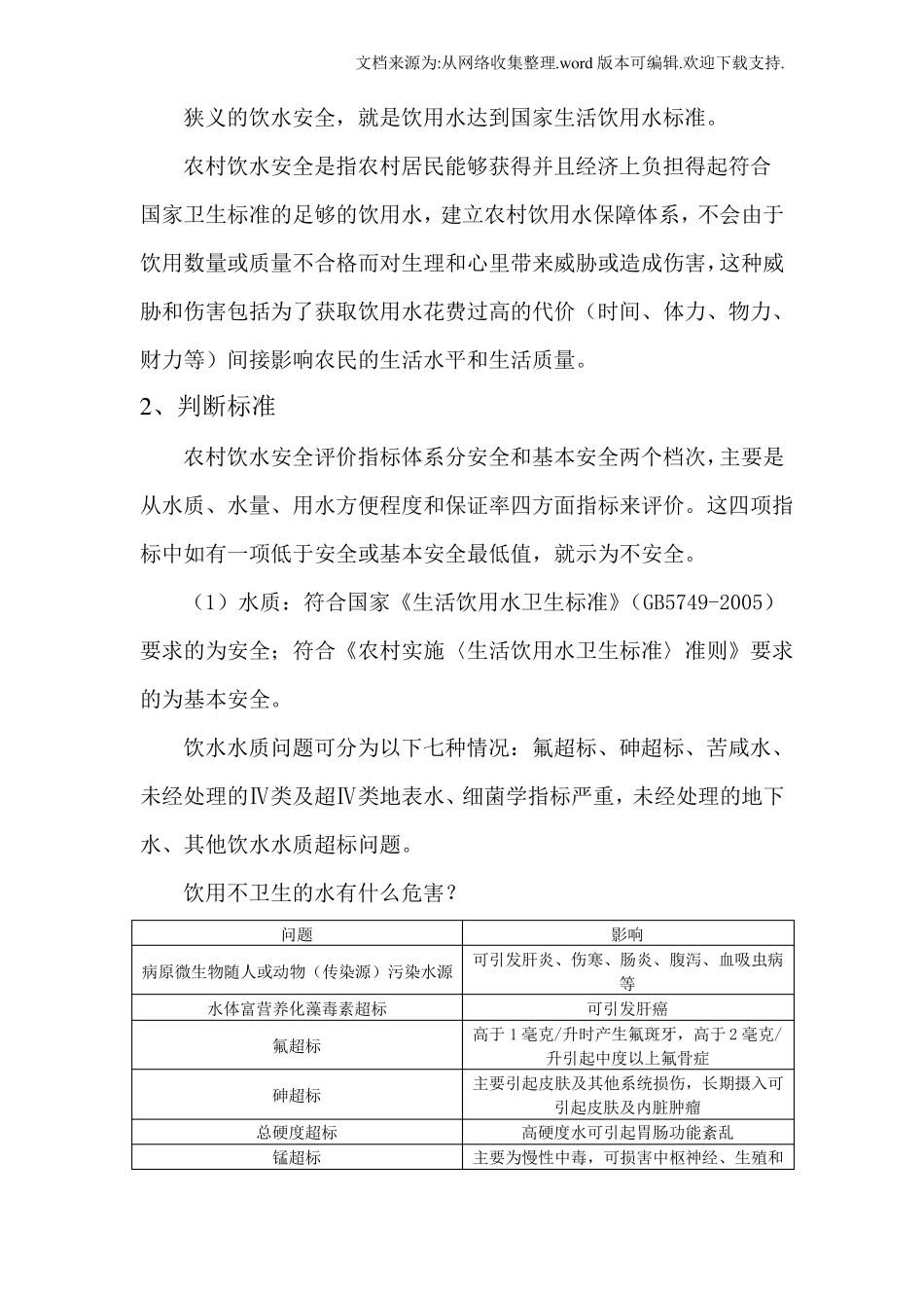 农村饮水安全知识_第2页