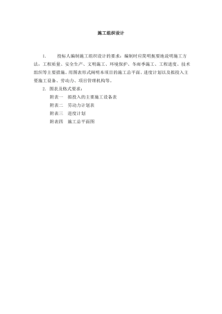 农田施工组织设计模板