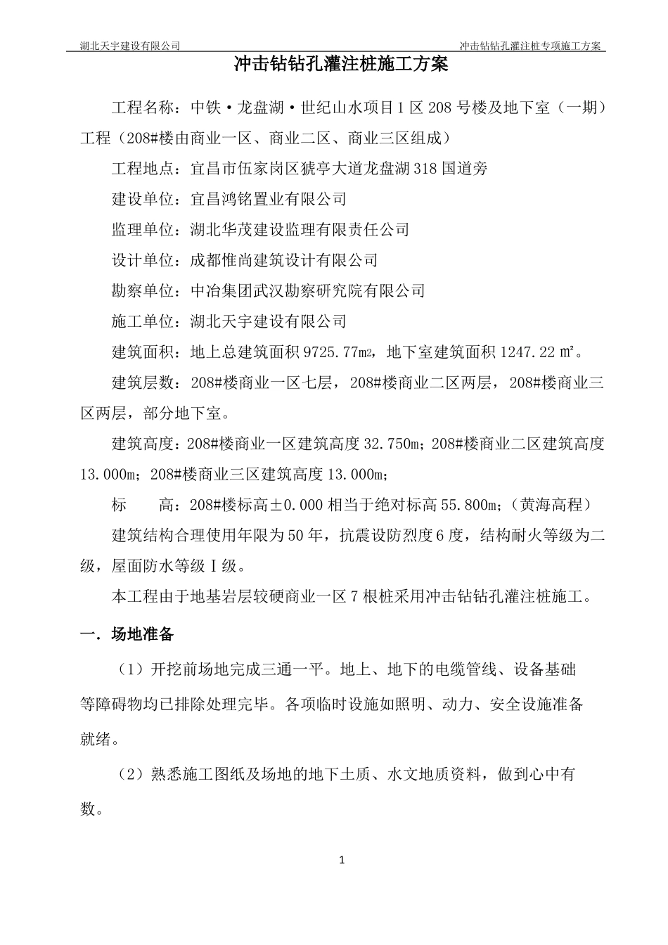 冲击钻钻孔灌注桩专项施工方案_第2页