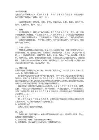 出口贸易流程图