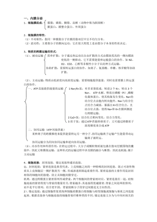 分子细胞生物学往年大题