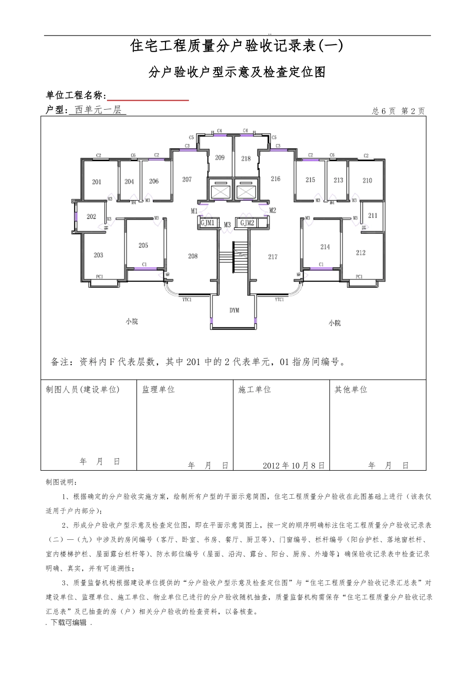 分户验收记录全套填写范例_第2页