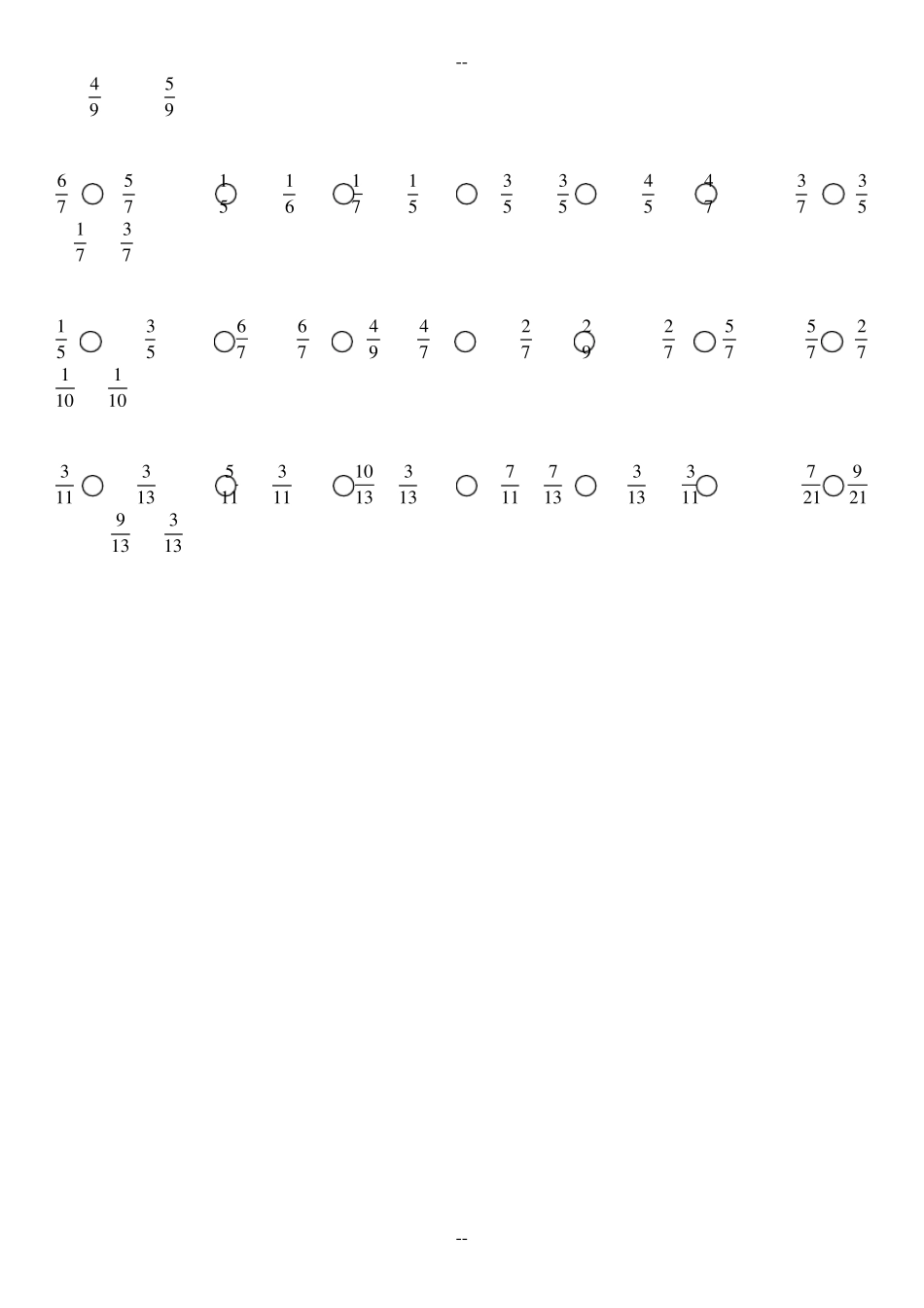 分数大小比较练习题_第2页