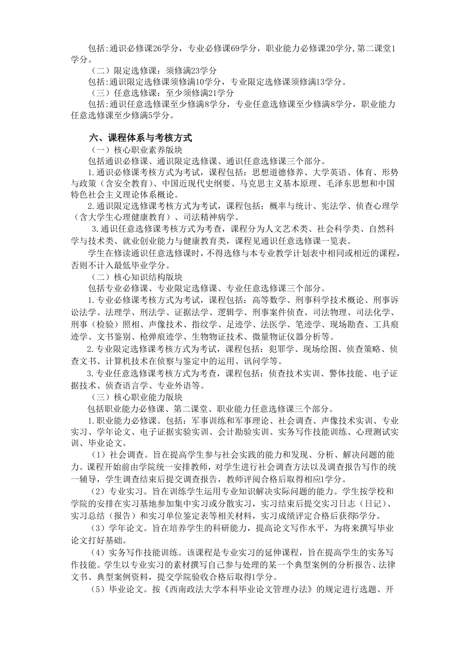 刑事科学技术专业本科人才培养方案_第2页