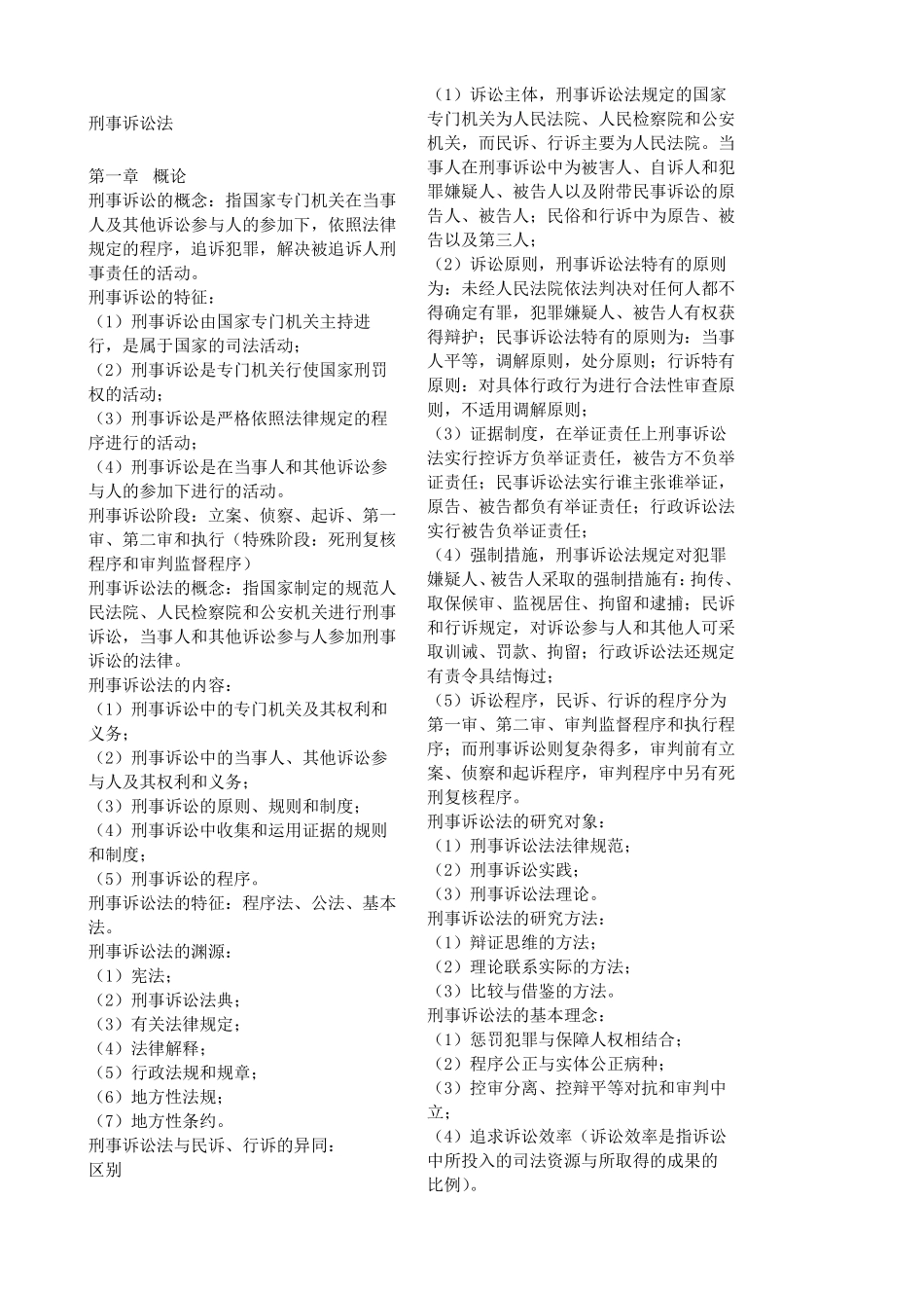 刑事诉讼法知识点整理_第1页