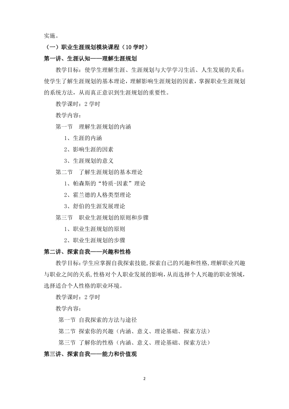 创业就业指导课程教学大纲_第2页