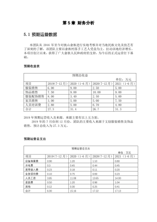 创业项目营收与盈利