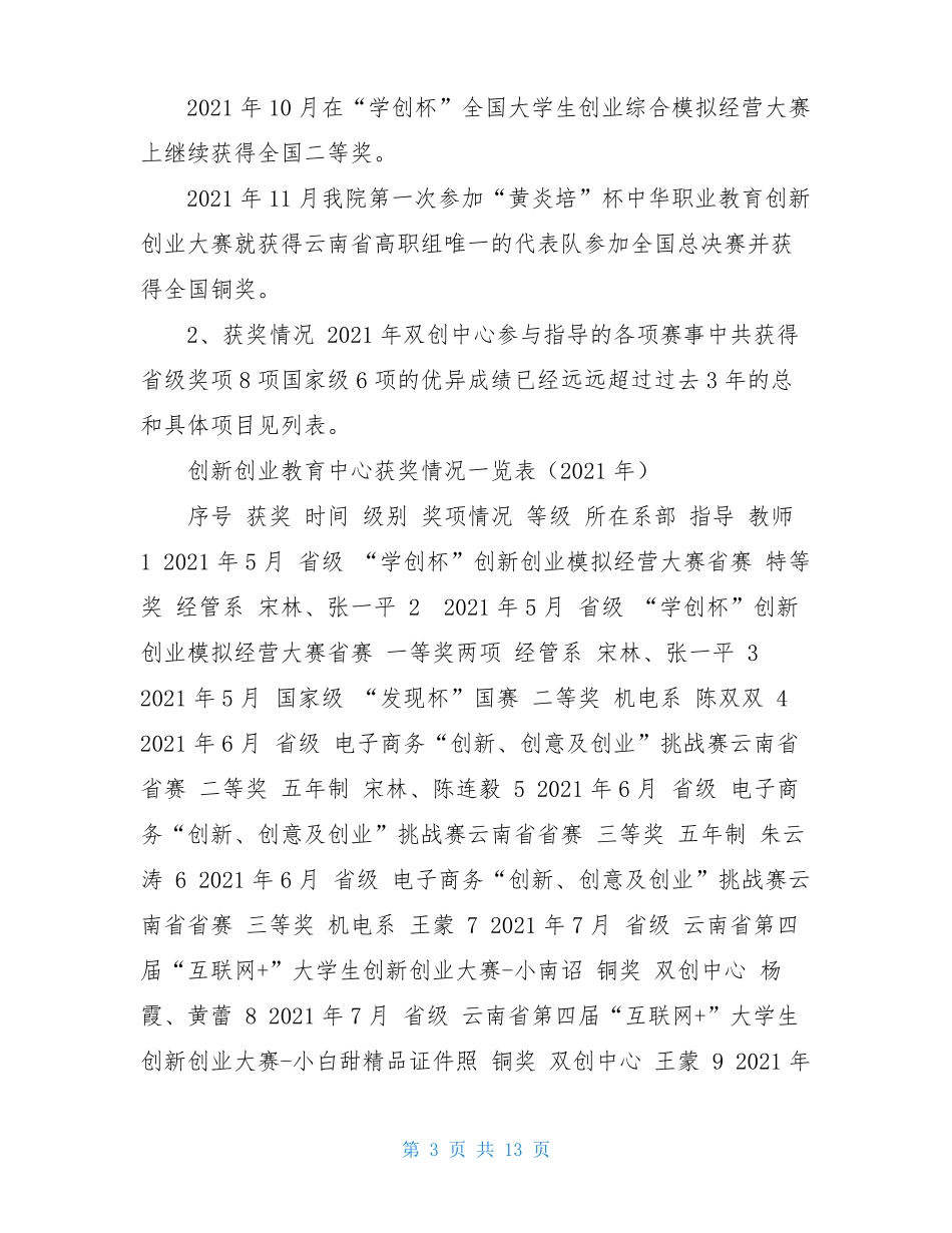 创新创业教育工作总结_第3页