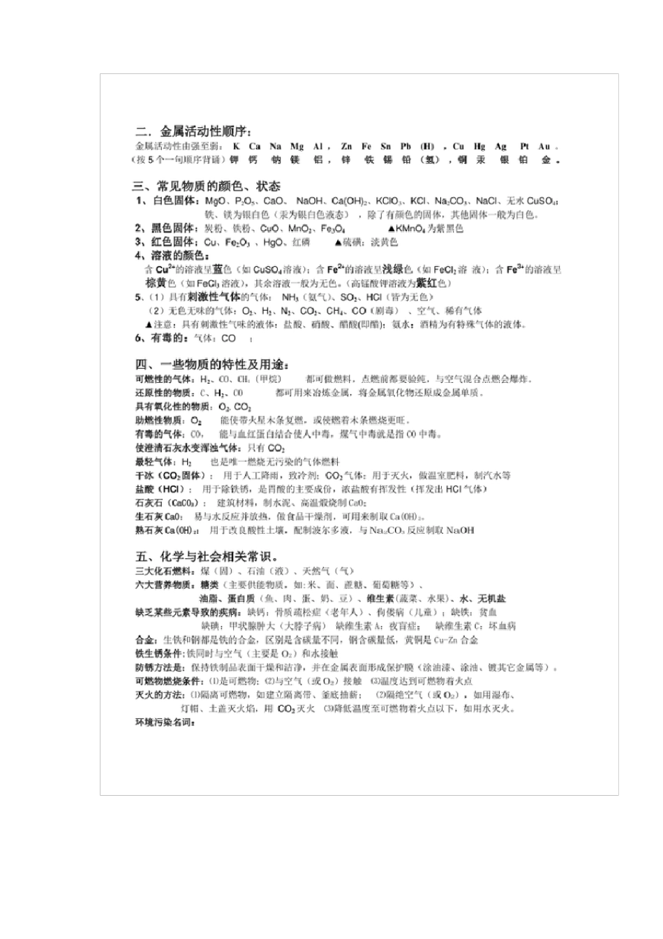 初三化学必背知识点_第3页