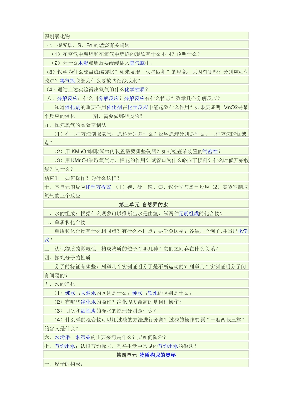 初三化学预习提纲_第2页