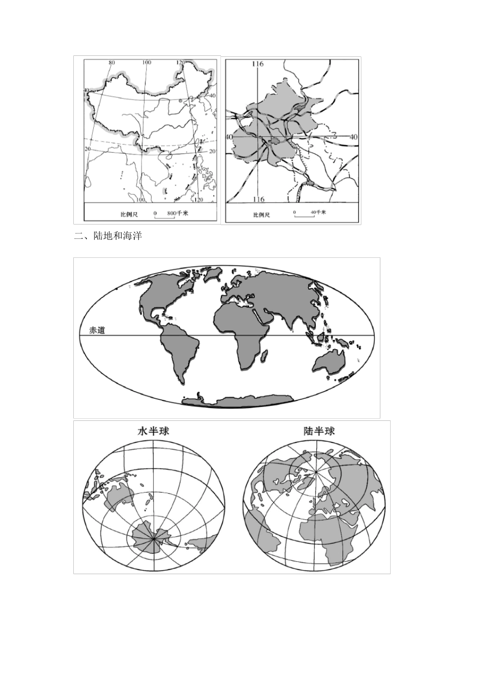 初中地理常用空白图_第3页