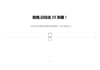 初中地理必记图