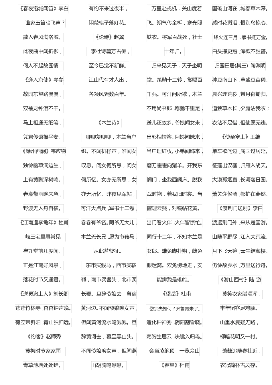 初中必背古诗文_第2页