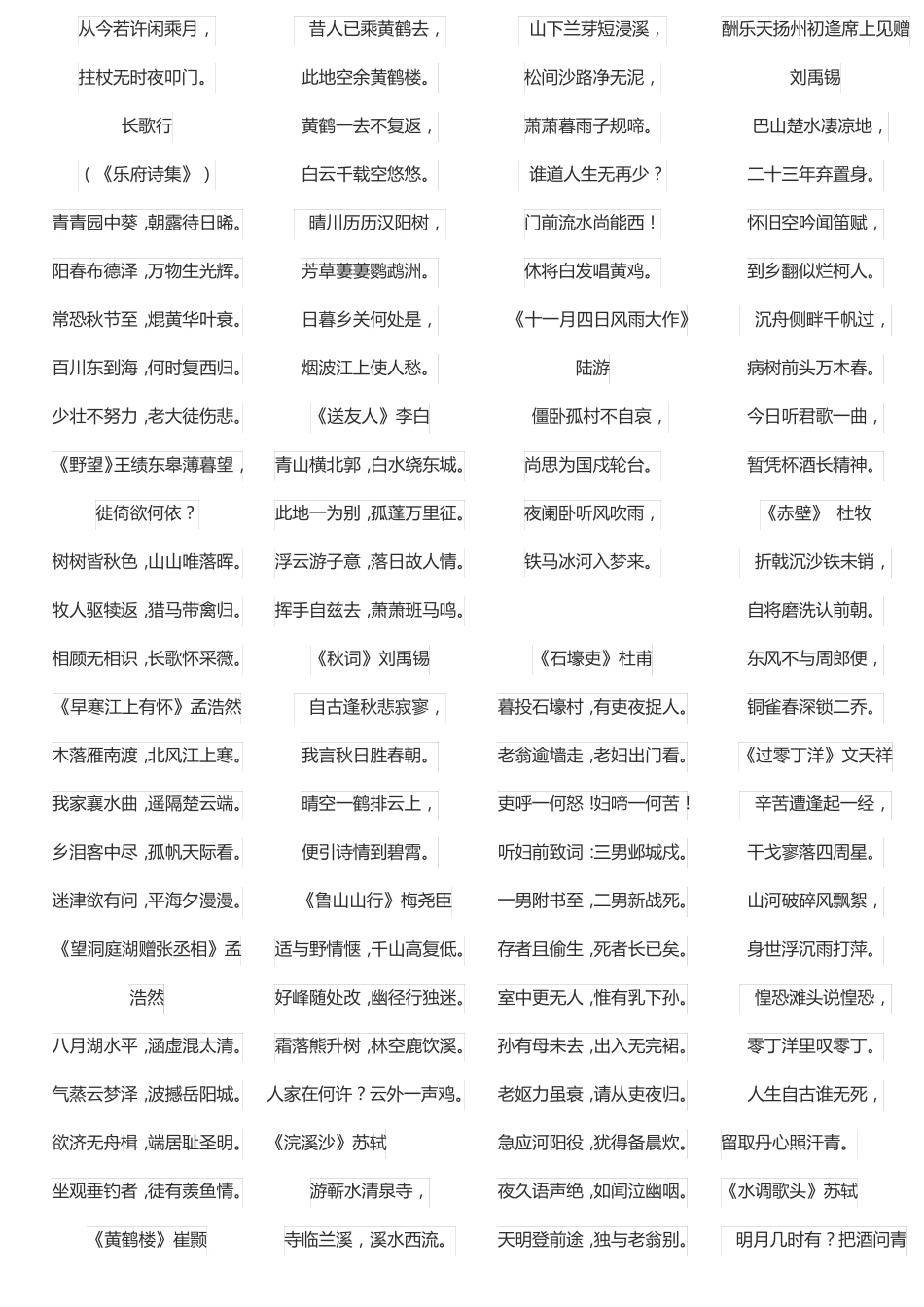 初中必背古诗文_第3页