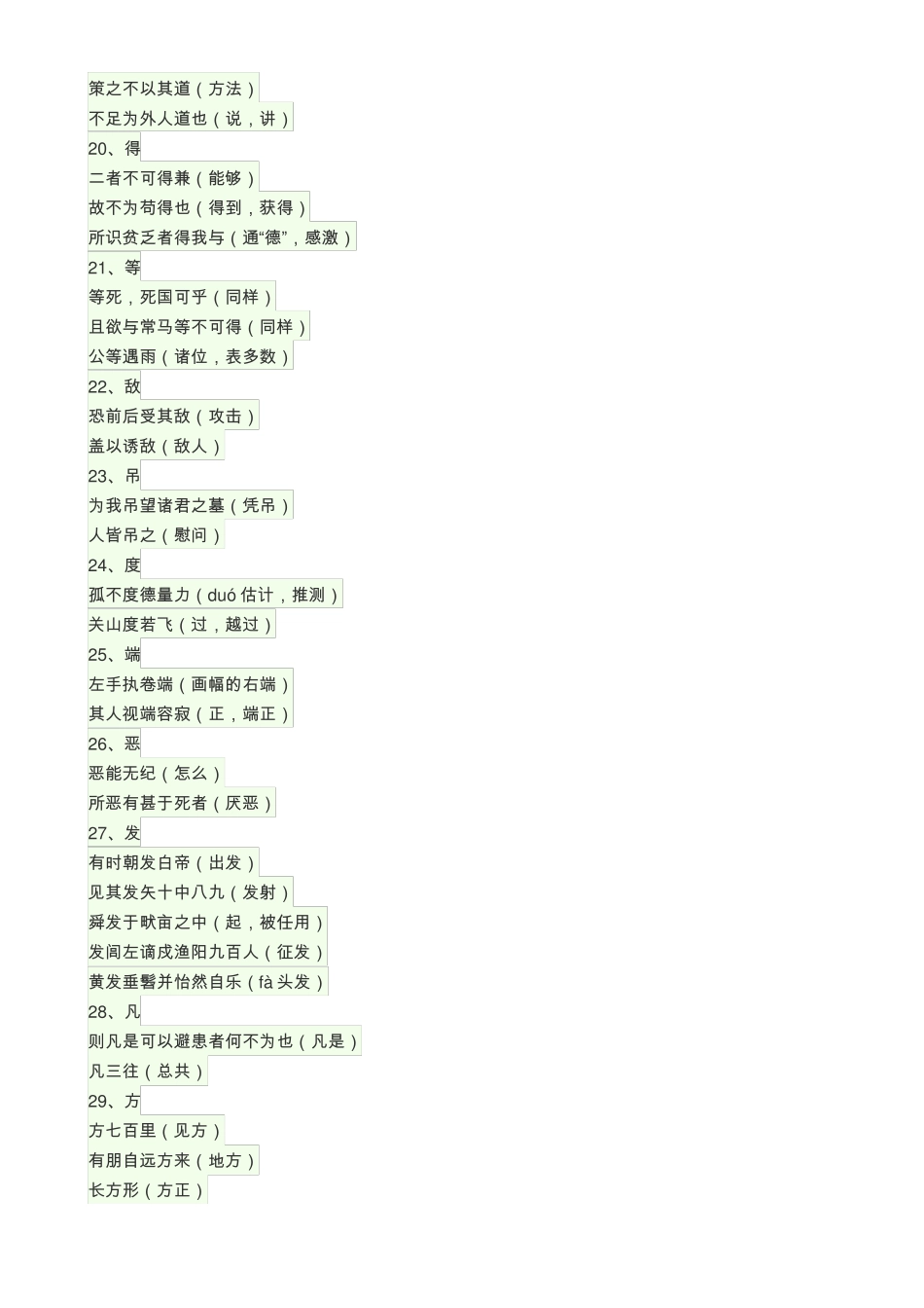初中文言文实词整理复习整理版_第3页