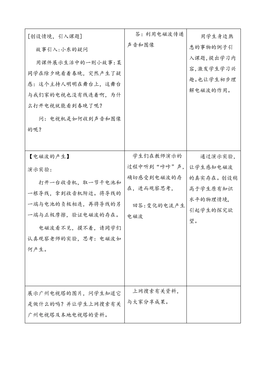 初中物理电磁波的海洋教案_第3页