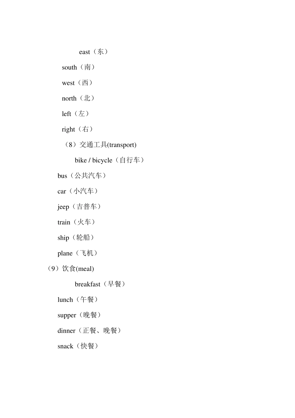初中英语单词分类记忆大全_第3页