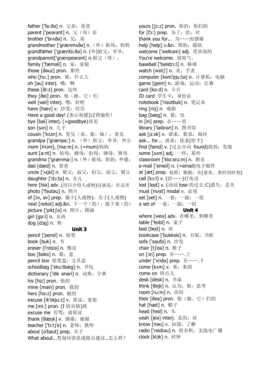 初中英语单词汇总_第2页