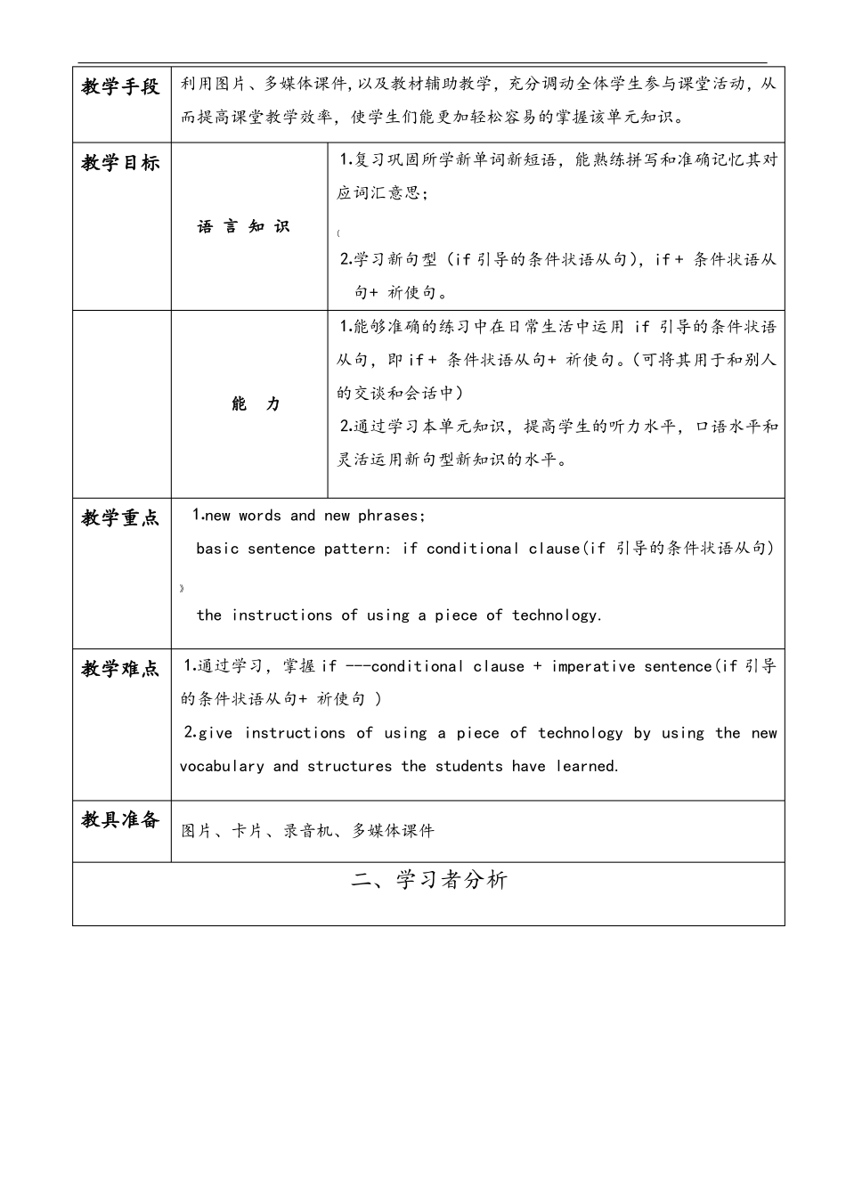 初中英语教学设计案例_第3页