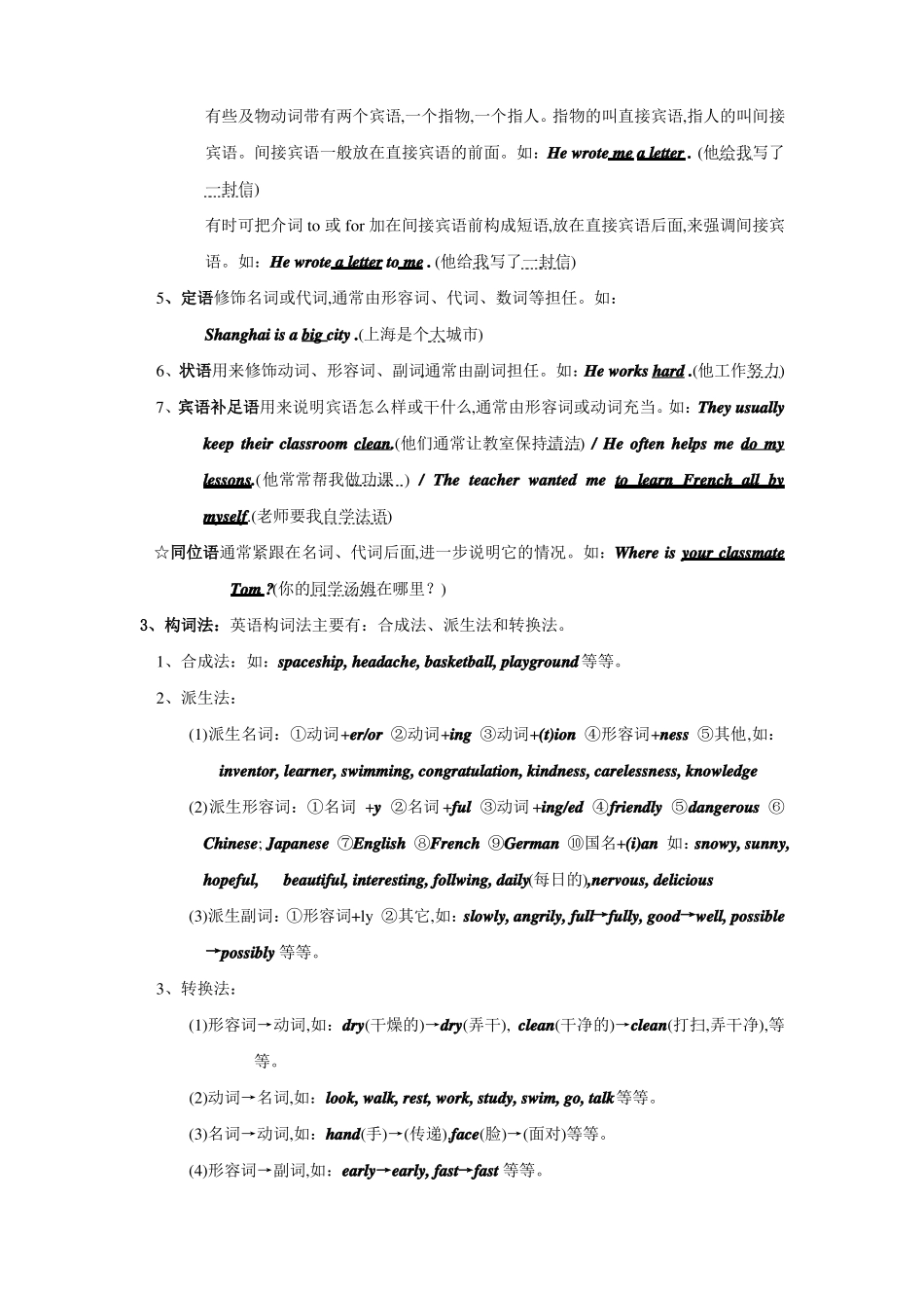 初中英语语法大全知识点总结可打印_第2页