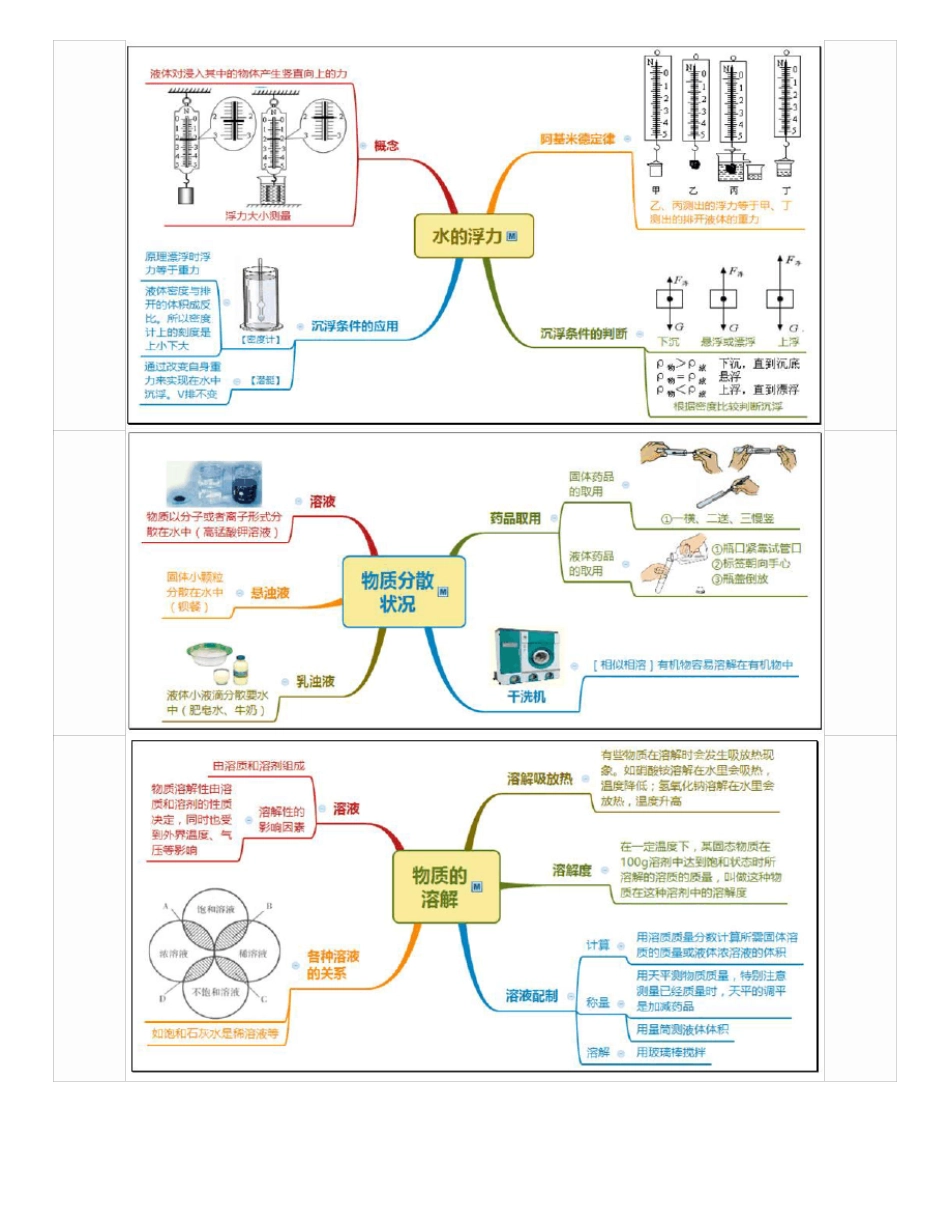 初二八年级科学思维导图-汇总_第2页