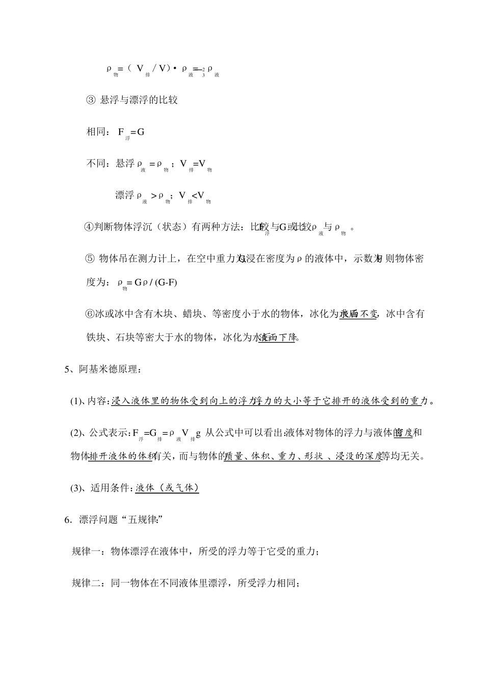 初二物理浮力知识点及例题_第2页