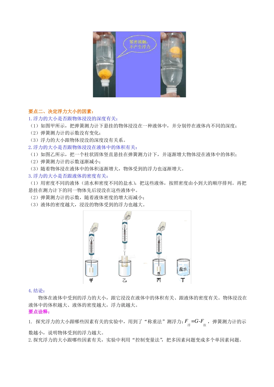 初二物理浮力知识讲解_第2页