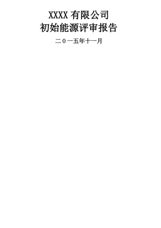 初始能源评审报告资料