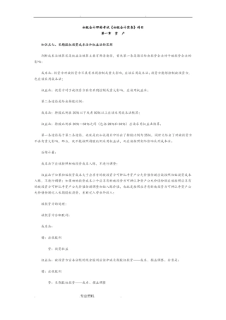 初级会计知识点总结