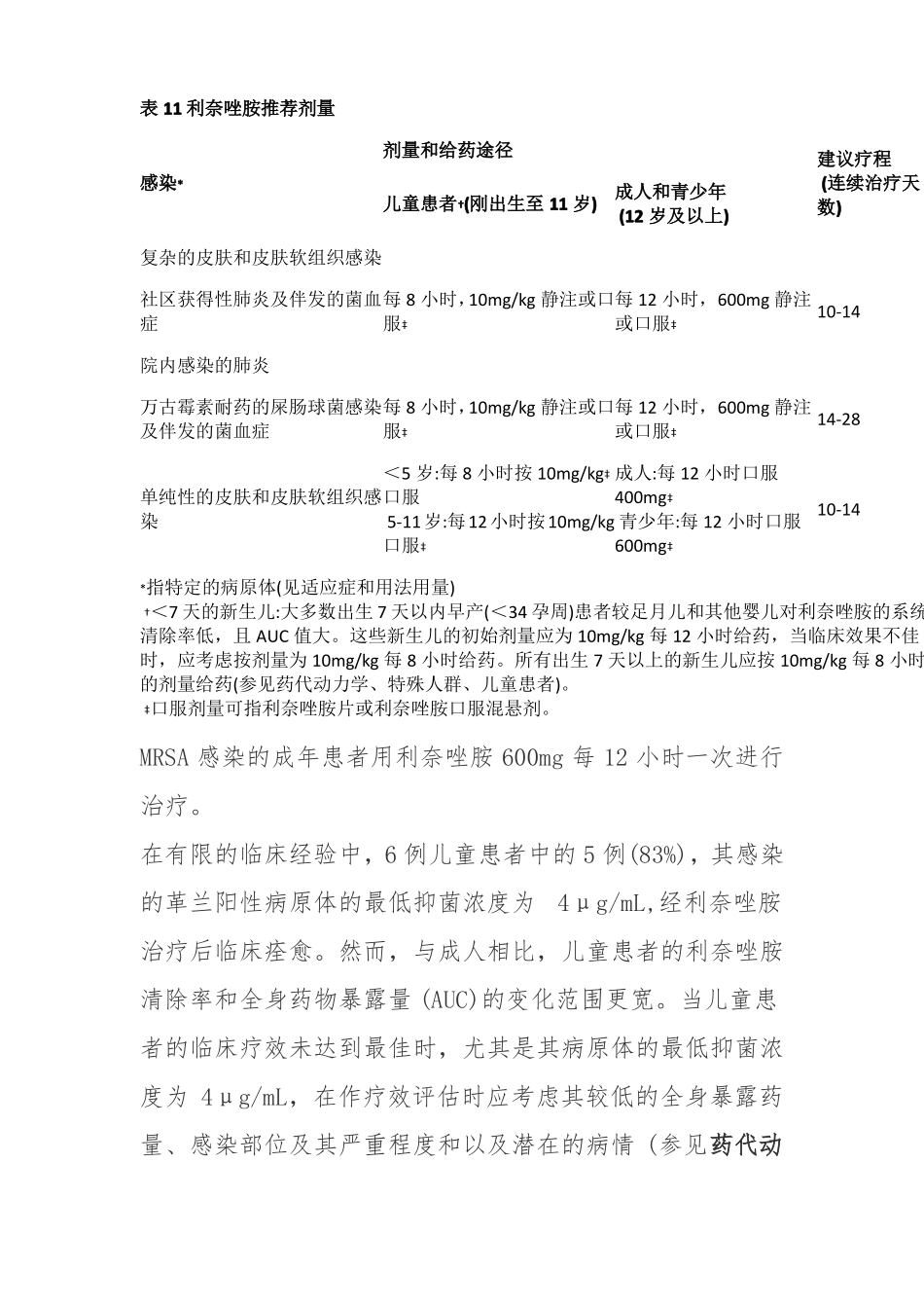 利奈唑胺葡萄糖注射液说明书_第3页