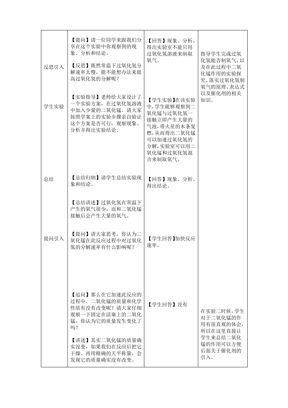 制取氧气第一课时教学设计_第3页