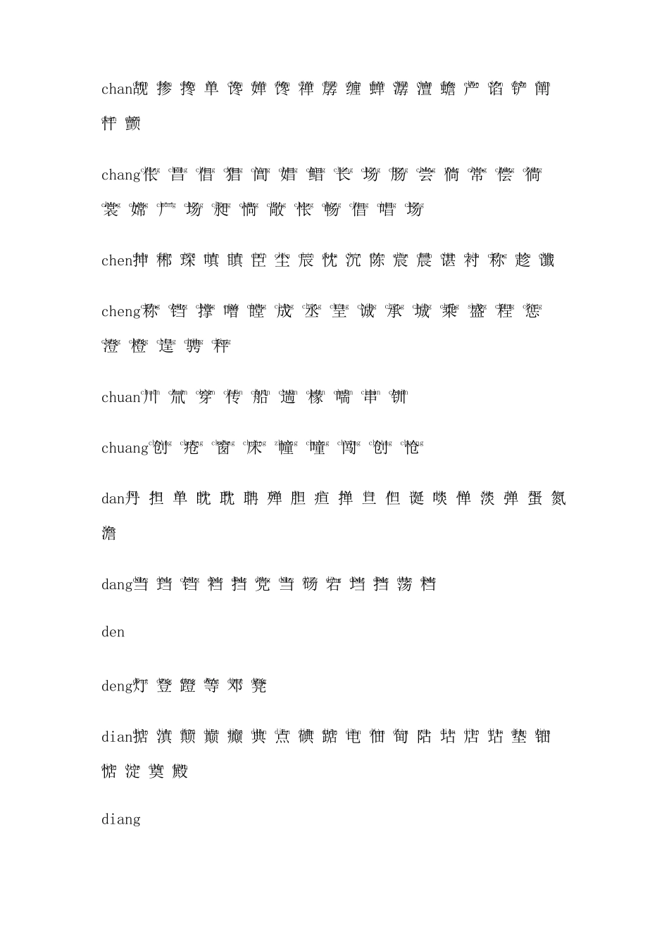 前后鼻音常用字对照带拼音_第3页