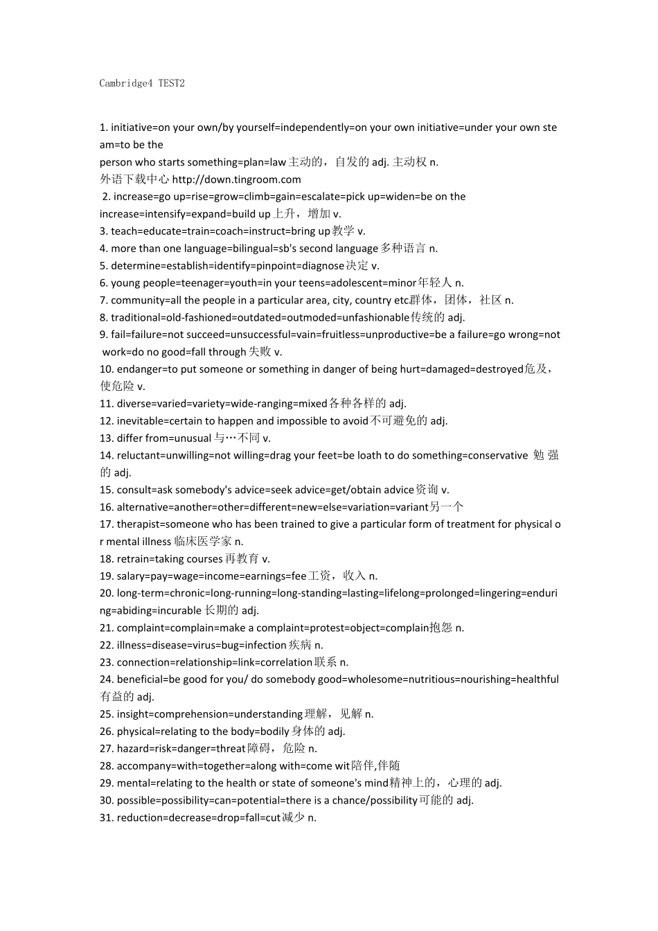 剑桥C4~C8听力同义替换_第2页