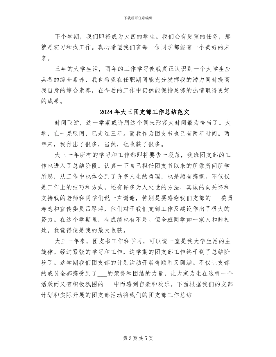 2024年大三团支部工作总结_第3页