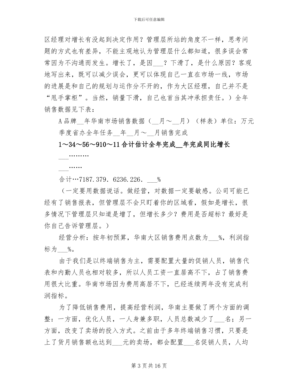 2024年大区品牌经理年终总结_第3页