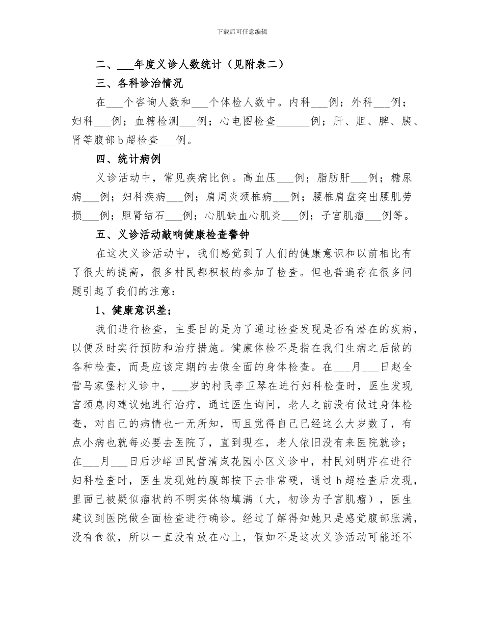 2024年大型义诊活动周工作总结范文_第3页