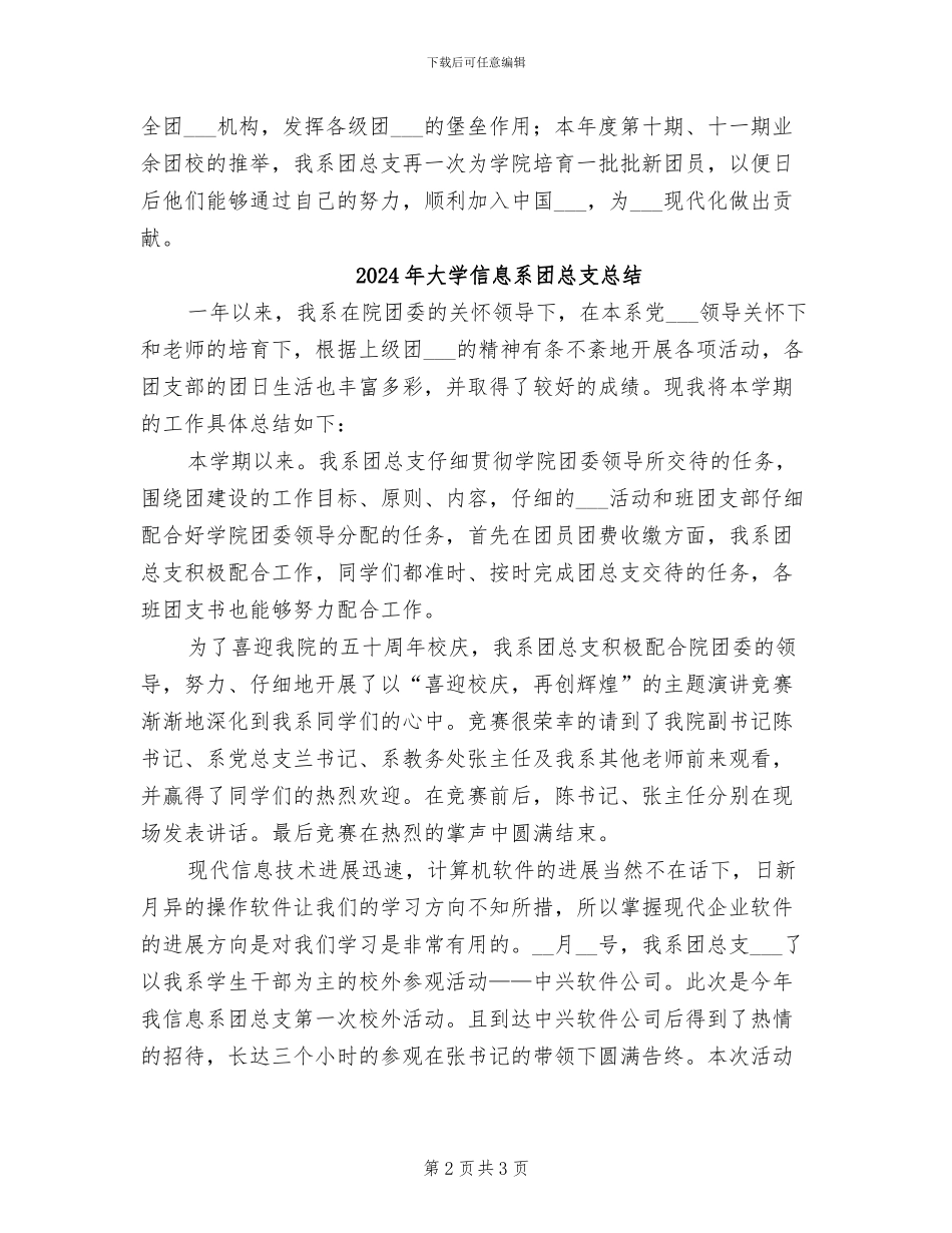 2024年大学信息系团总支工作总结_第2页