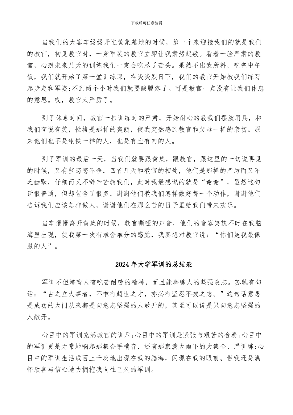 2024年大学军训的总结_第3页