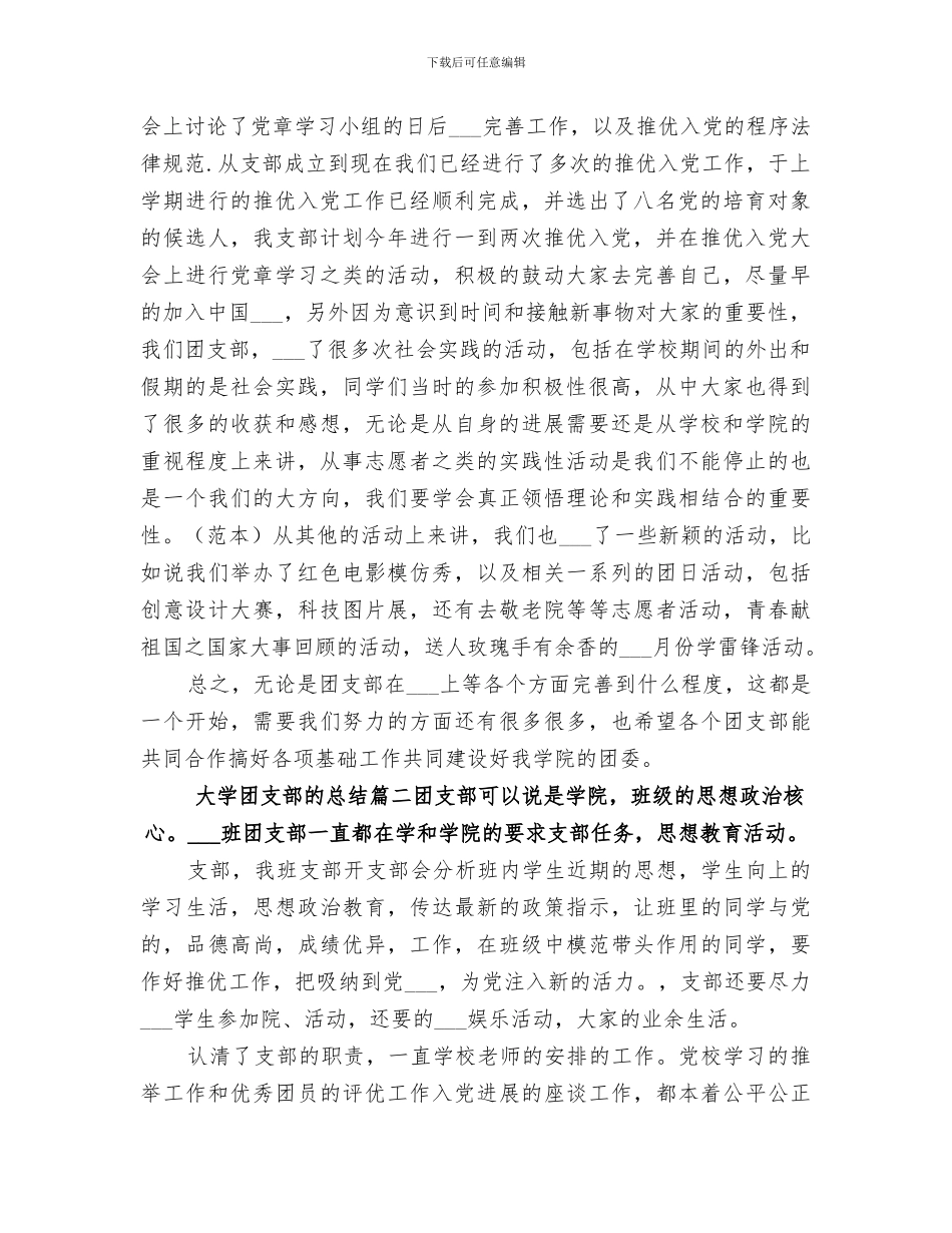 2024年大学团支部的总结范文_第2页