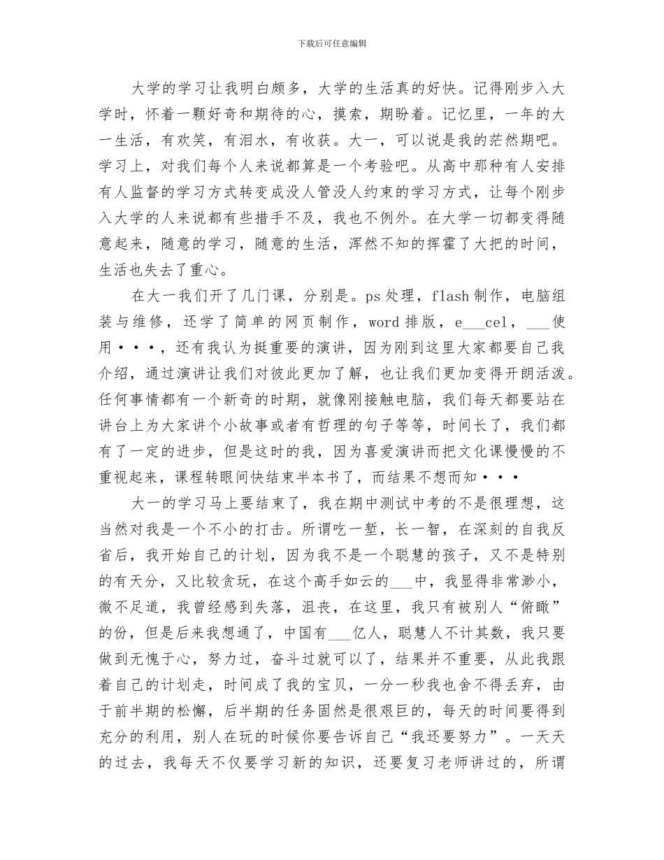 2024年大学学习回顾总结范文_第2页