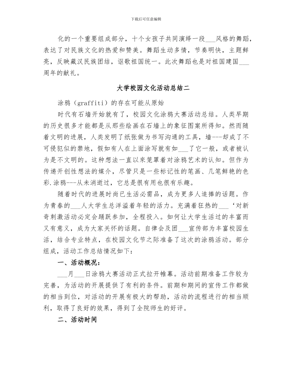 2024年大学校园文化活动总结_第3页