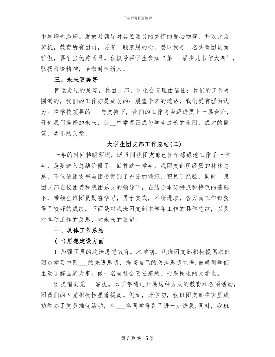 2024年大学生团支部工作总结_第3页