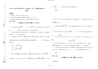2024年大学电子信息科学专业《大学物理》真题模拟试题D卷-附解析