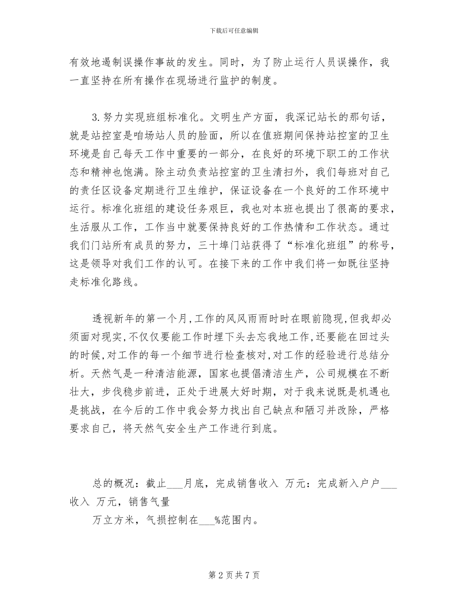 2024年天然气月度工作总结_第2页