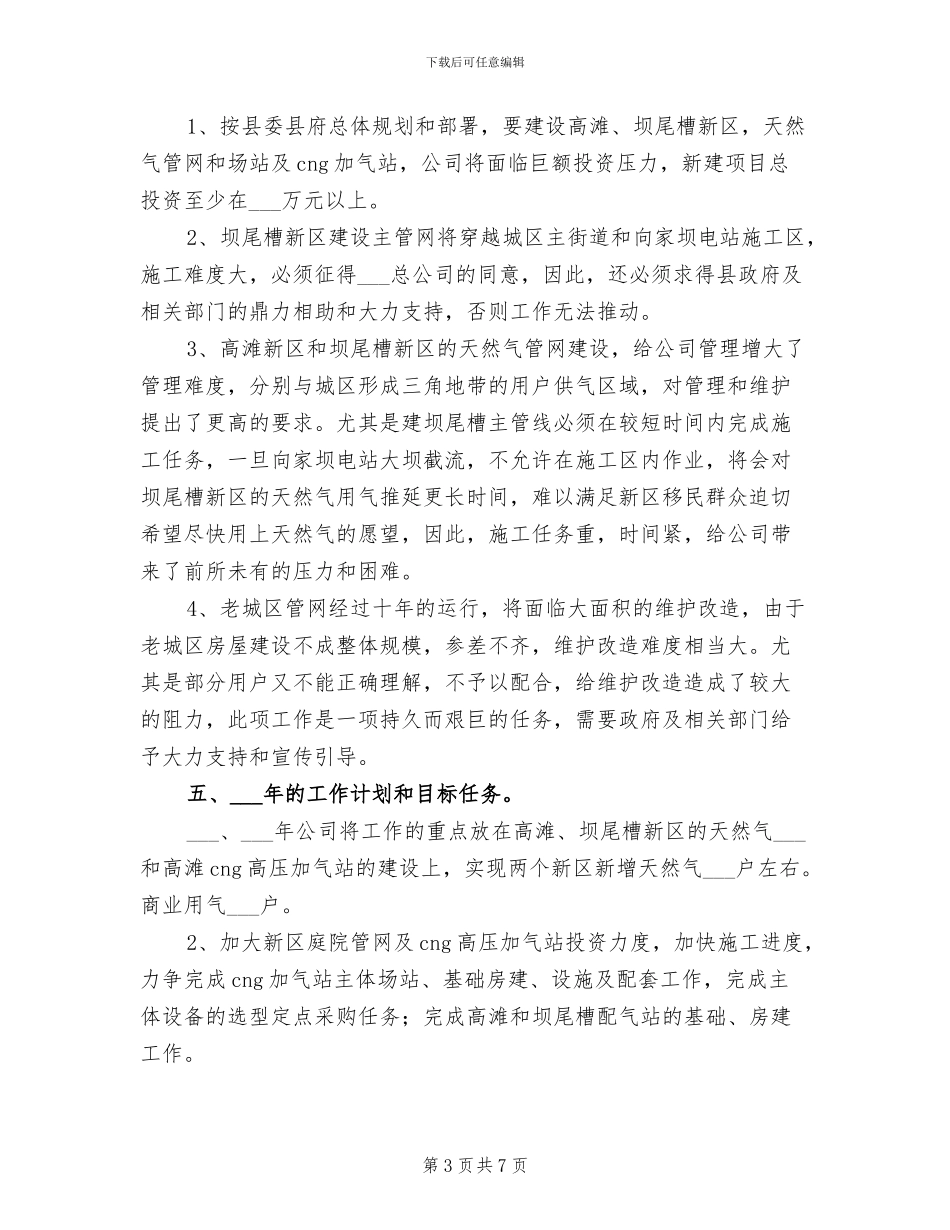 2024年天然气公司工作总结及工作计划_第3页